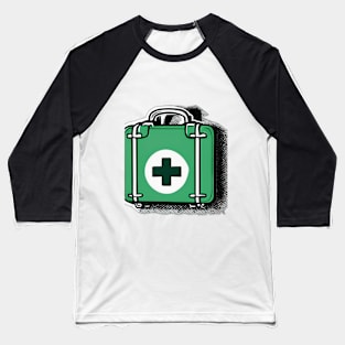 Green First Aid Kit Design No. 798 Baseball T-Shirt